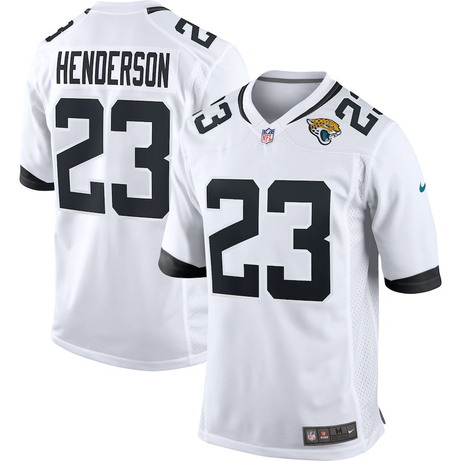 Men Jacksonville Jaguars #23 CJ Henderson Nike White Game NFL Jersey->jacksonville jaguars->NFL Jersey